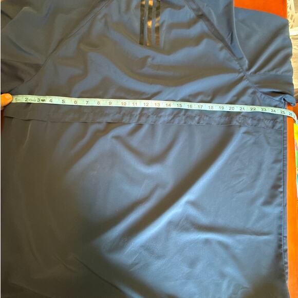 Adidas Men’s Batting Jacket Navy Blue Triple Stripe Size L - Picture 5 of 9
